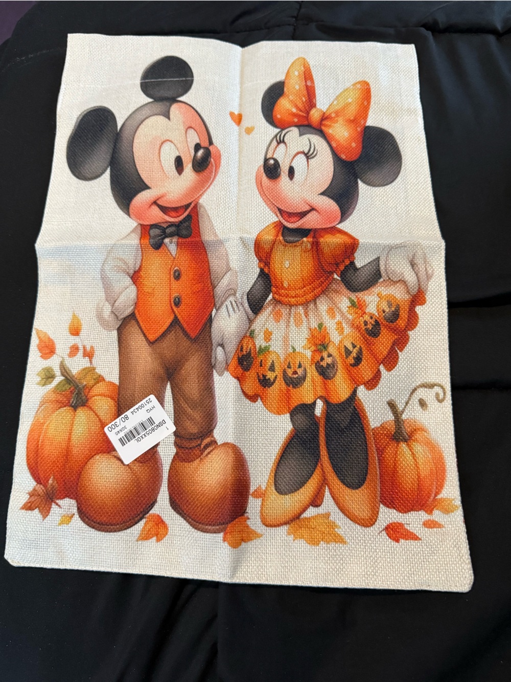 Fall Mickey & Minnie Flag - Picture 3 of 8